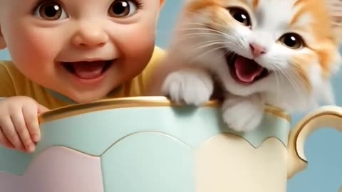 Baby and Kitten