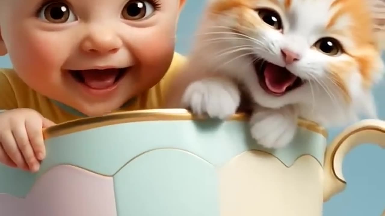 Baby and Kitten