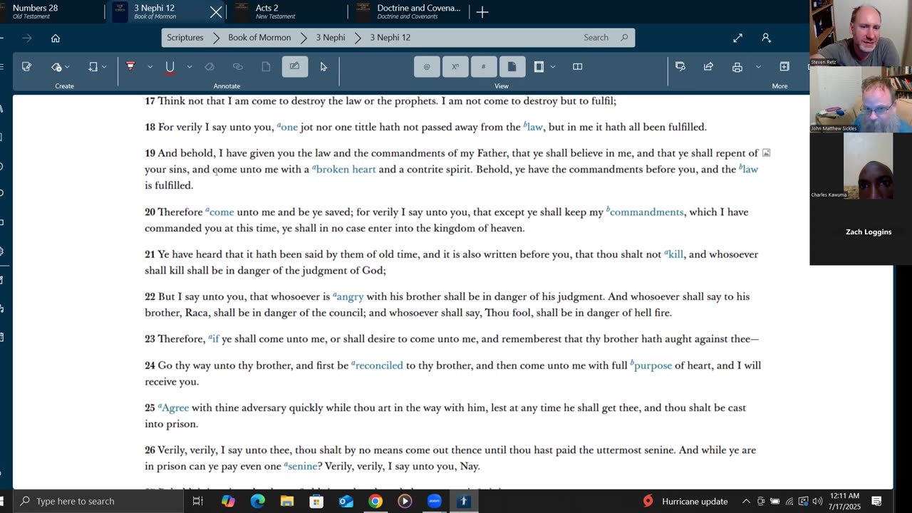 Scripture Study 2025-07-16 Shavuot