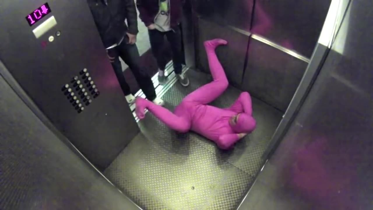 PINK GUY ELEVATOR PRANK