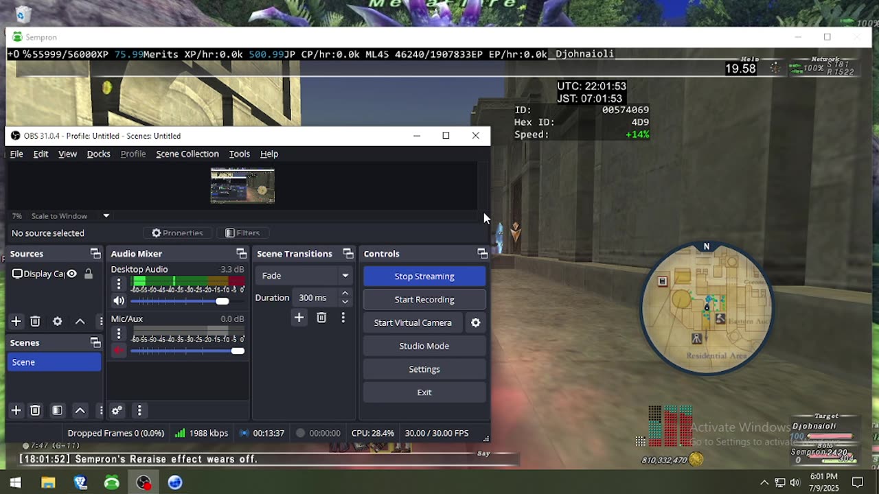 Playing Final Fantasy XI Online