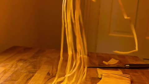 Making homemade pasta