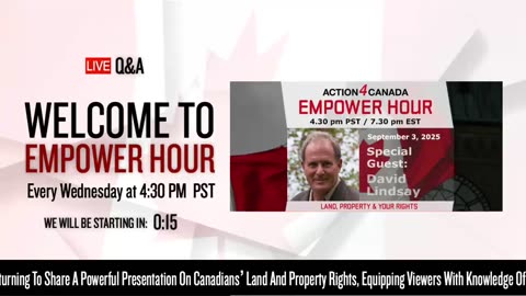 Empower Hour David Lindsay: Land, Property and Your Rights Sept. 3, 2025