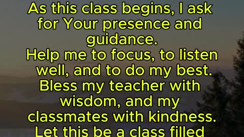 Short prayer before class begin 🙏 | Invite God into your classroom and your day.