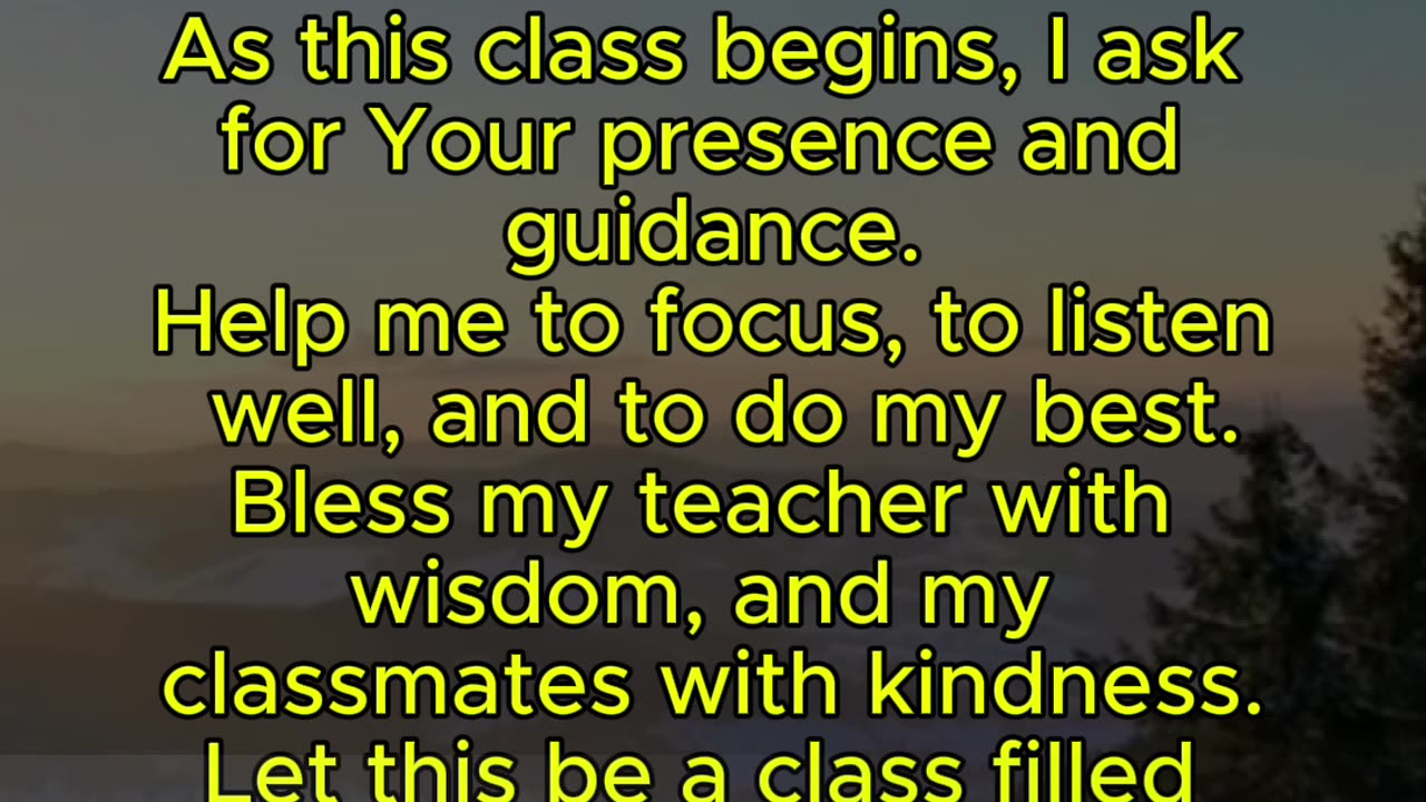 Short prayer before class begin 🙏 | Invite God into your classroom and your day.