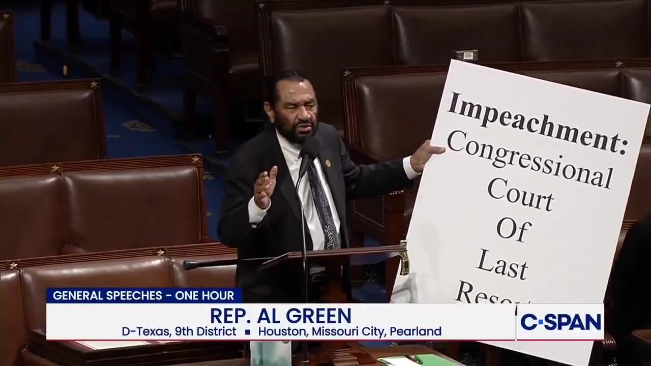 Rep Al Green Calls To Impeach Trump