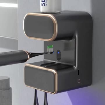 Automatic Toothpaste Dispenser Wall Mounted Electric Toothpaste Dispenser with 3 Toothpaste Slots