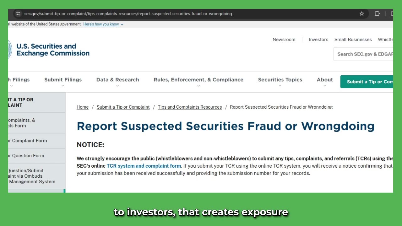 Part 60: My Whistleblower Case & The SEC’s Role