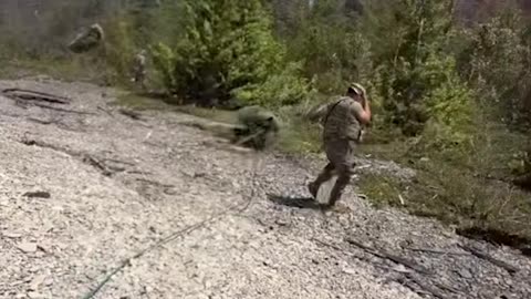 Rotorwash disarms troops
