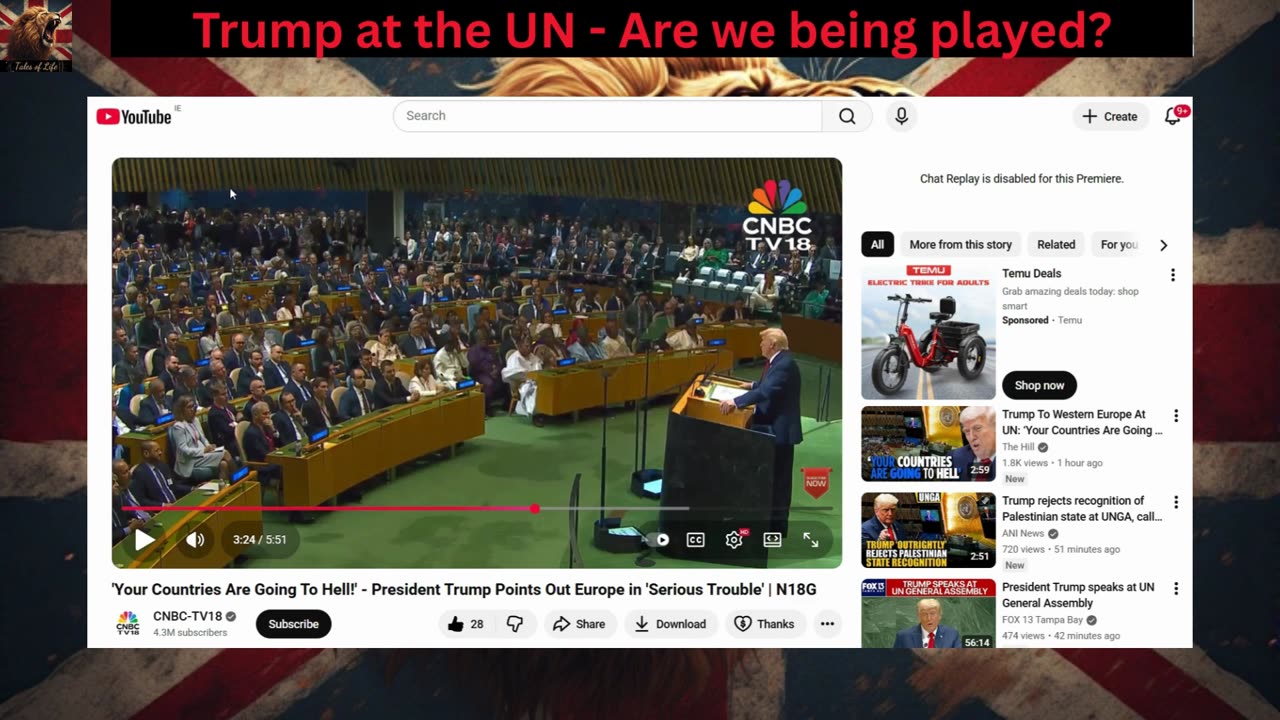Trump at the UN - But are we being played ?