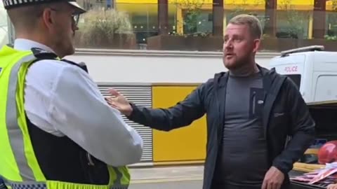 Incredible. A man is stopped and questioned for having English flags for an England