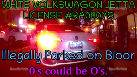 Bike lane infrastructure blocking shithead - White volkswagon jetta license #RA0B0YS