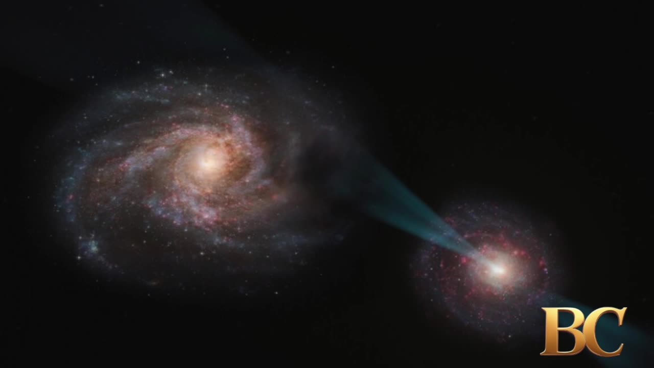 Galaxies battle in ‘cosmic joust’ witnessed by astronomers for the first time