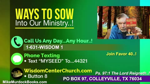 Re-Air: Wisdom Moments With Mike Murdock..!!!