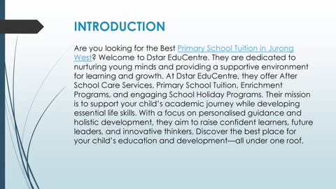 Best Primary School Tuition in Jurong West