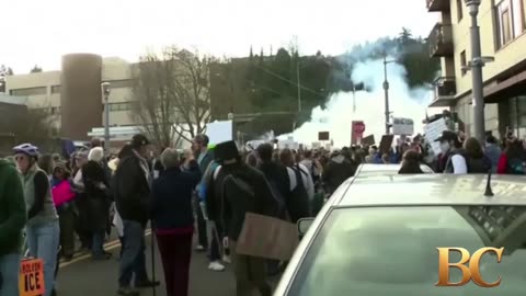 Hundreds of anti-ICE protesters shut down streets in Portland