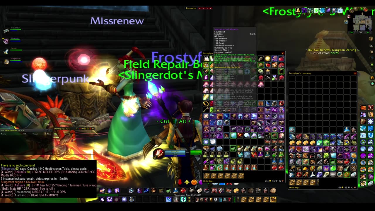 Turtle wow - Scholomance - Mage POV - no commentary - warlock tanking