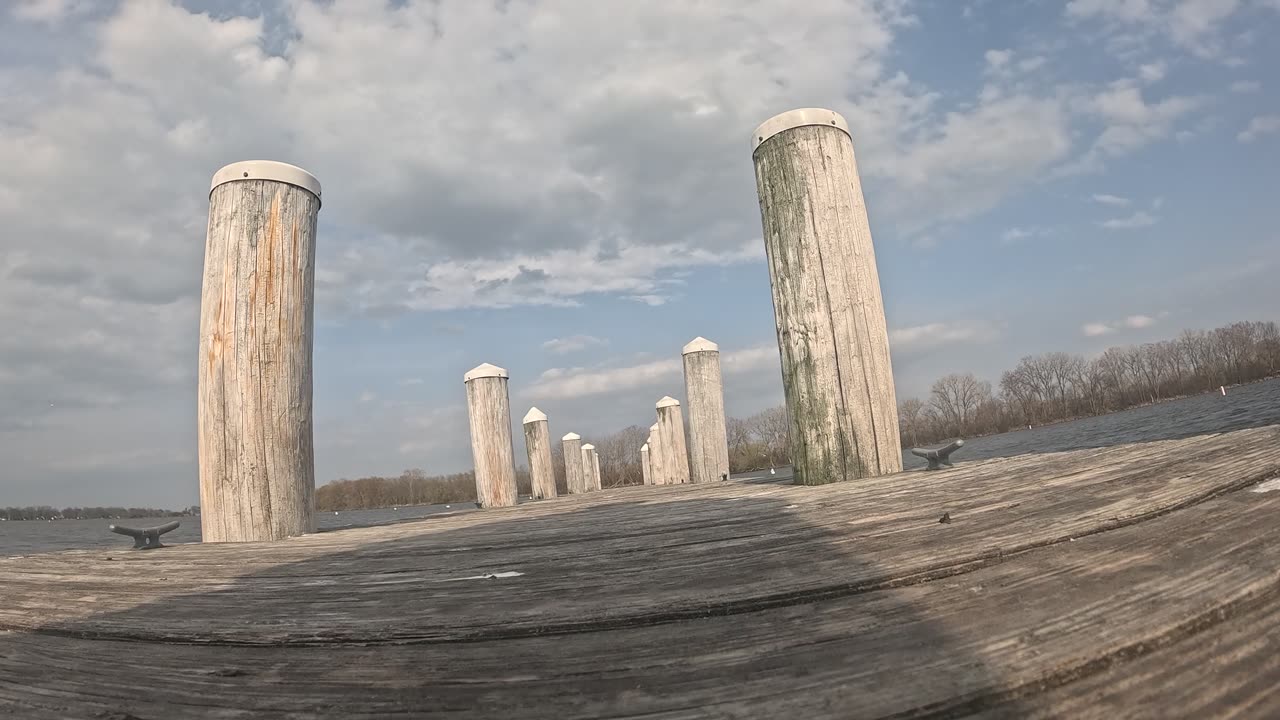Walking on the boat dock to see water