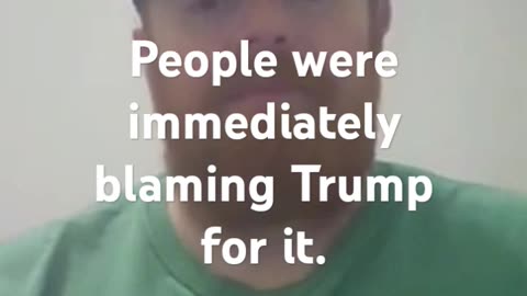 Blaming Trump without any facts.