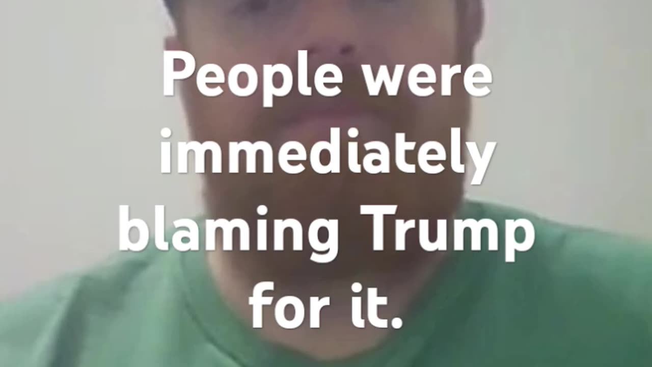 Blaming Trump without any facts.