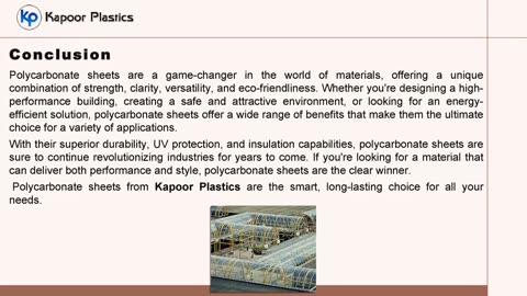 Polycarbonate Sheets: The Ultimate Material for Strength, Clarity, and Versatility