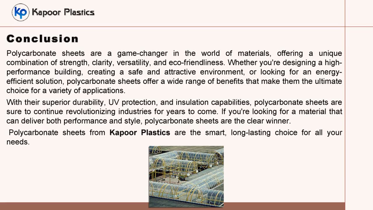 Polycarbonate Sheets: The Ultimate Material for Strength, Clarity, and Versatility