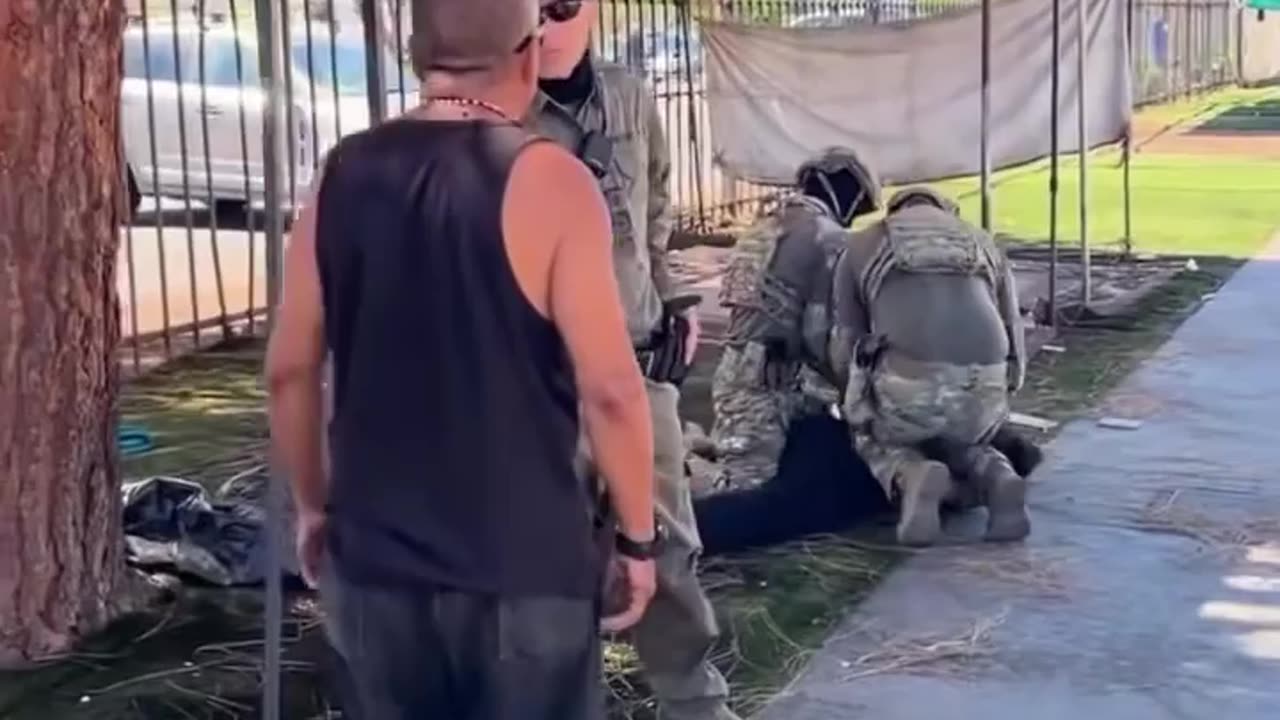 ICE using Excessive Force During Raid