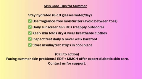 Diabetic Skin Issues in Summer: Care Tips You Must Know