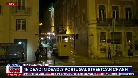 At least 16 dead in Portugal streetcar crash