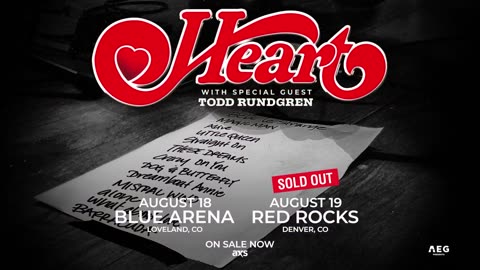 July 29, 2025 - Ad for Heart Concerts with Todd Rundgren