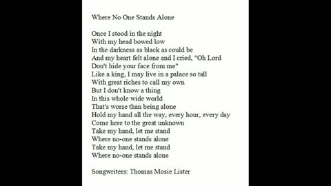 Before 2005 WHERE NO ONE STANDS ALONE by SRM