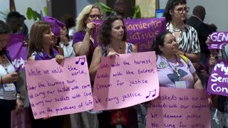 'Climate justice demands gender justice': feminists protest at COP30