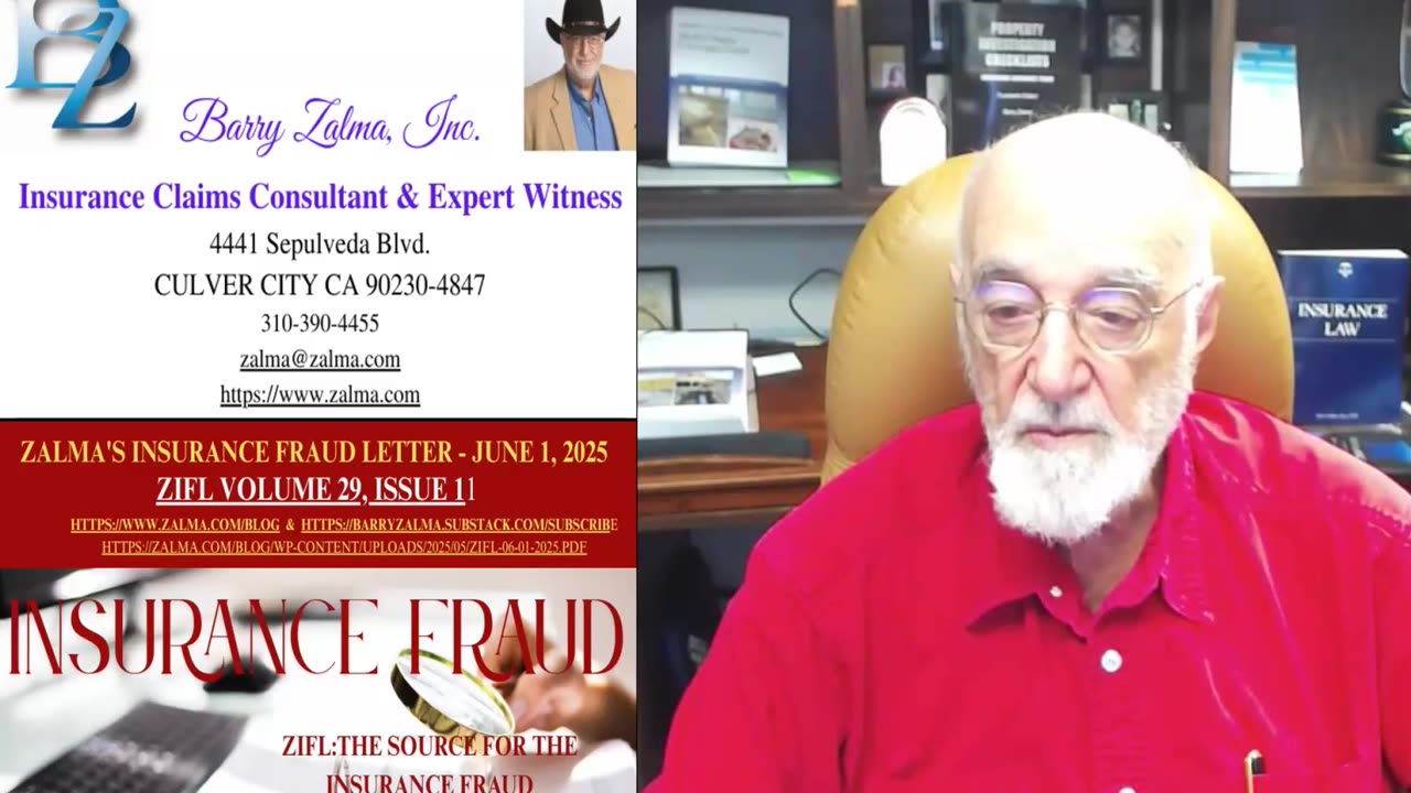 Zalma's Insurance Fraud Letter - June 1, 2025