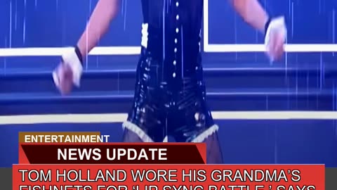 Tom Holland Wore His Grandmas Fishnets for Lip S