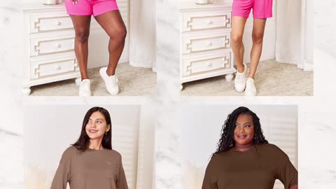 Basic Bae Curvy+ Soft Rayon Half Sleeve Top and Shorts Set