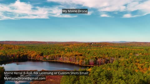 Maine B-Roll (No Sound): Fall Foliage at Lily Pond in New Gloucester, Maine Video 11