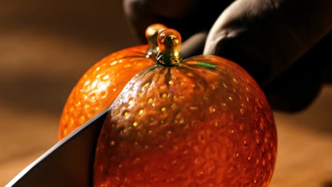 Jelly glass Tangerine cutting