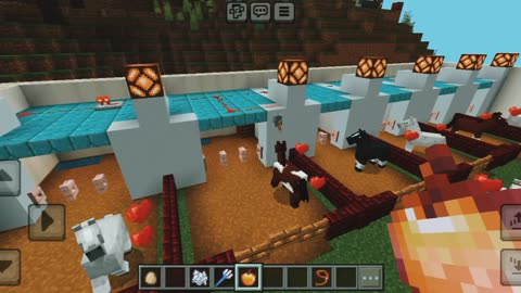 Horse farm in Minecraft Game