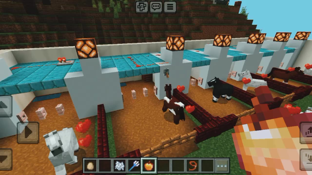 Horse farm in Minecraft Game