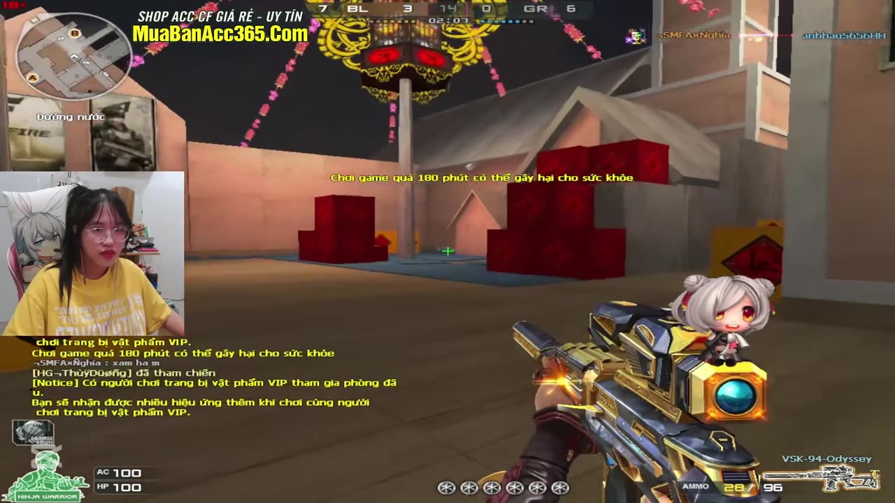 Hold VSK Vip to enter C4 Hoi Hoa Dang mode Lam Tam Cham. cf game vnpart02