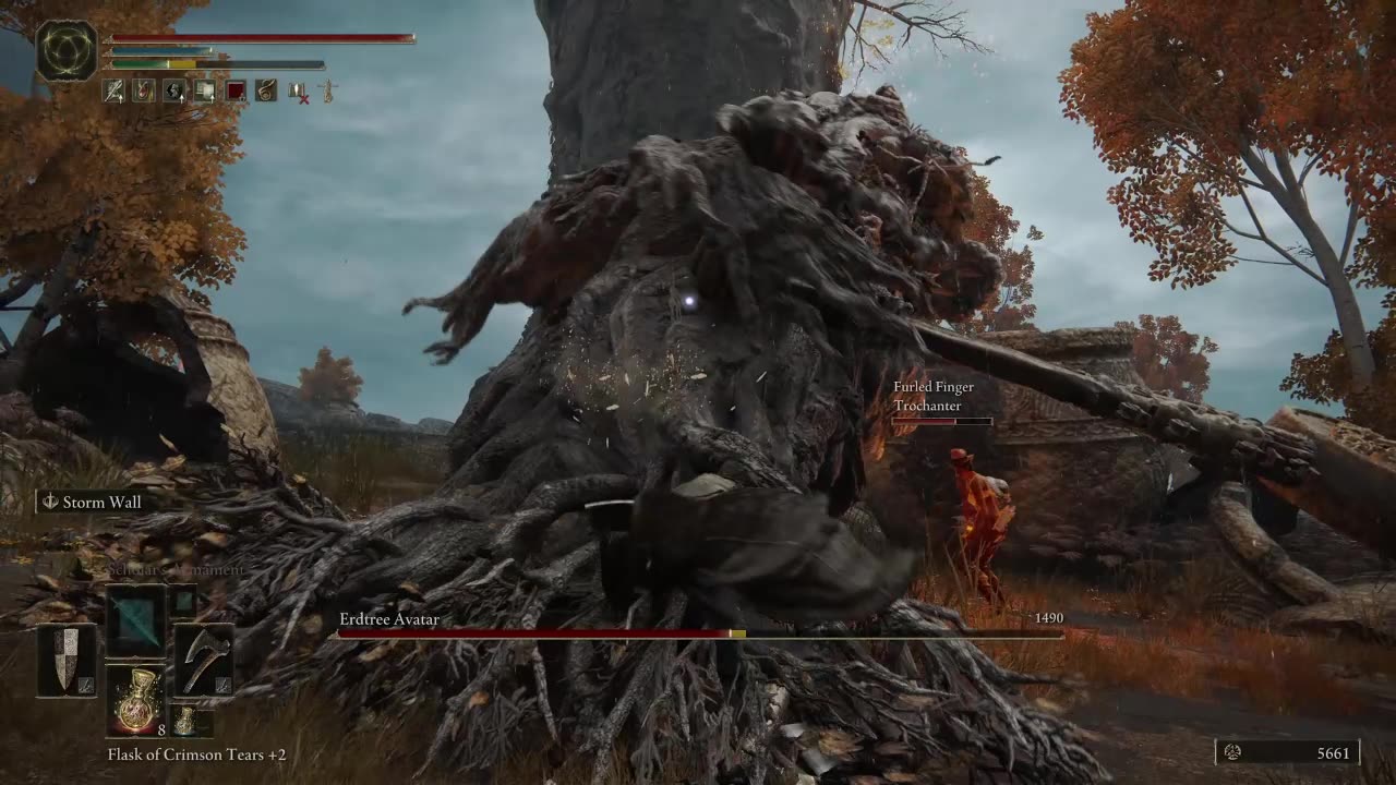 Elden Ring PC | Erdtree Avatar boss fight co-op w/1 summoned player & an uninvited invader on NG
