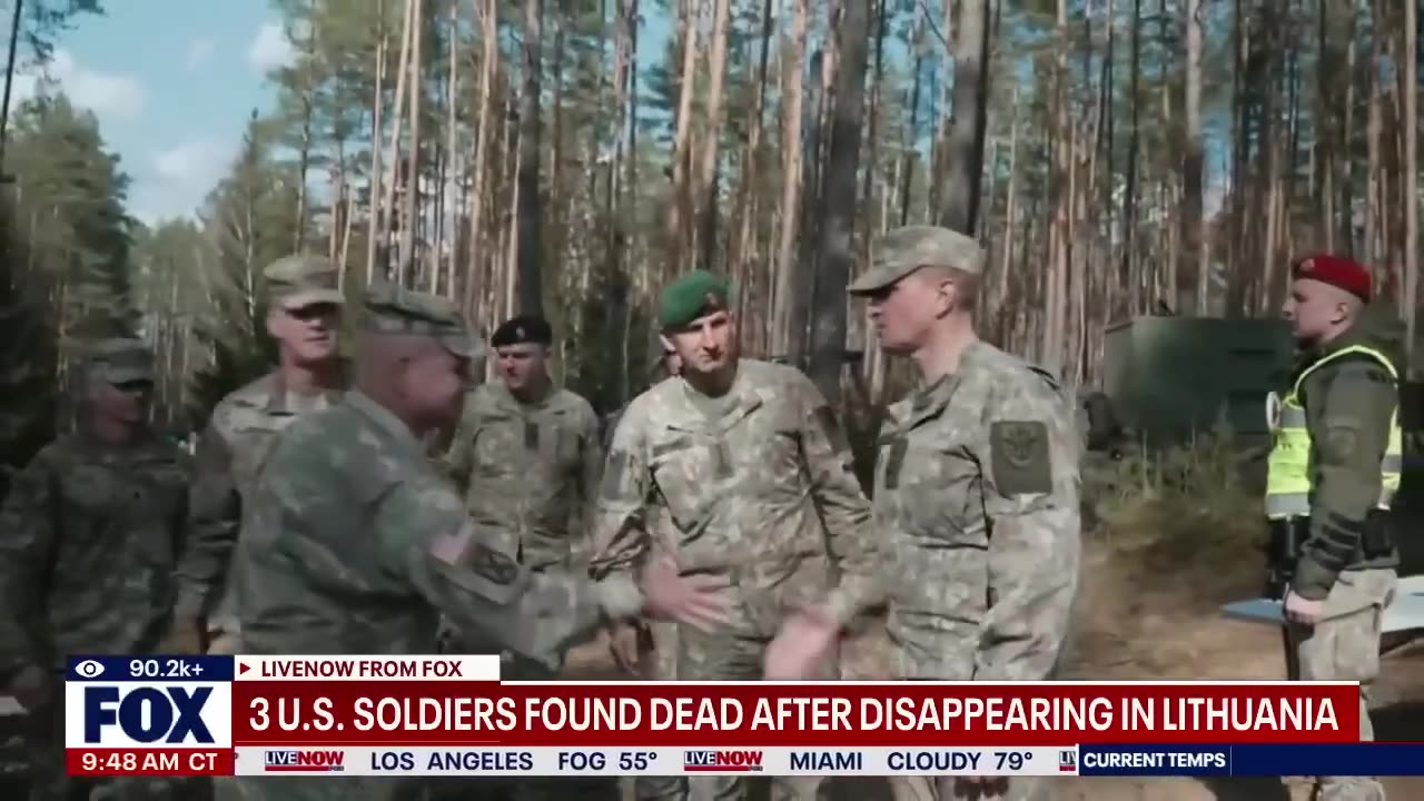 Army: missing US soldiers found dead in Lithuania