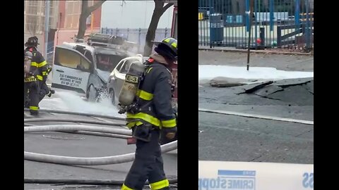 Manhole Explosion in Chelsea NY cause multiple cars to catch fire & the street to buckle 12.25.25