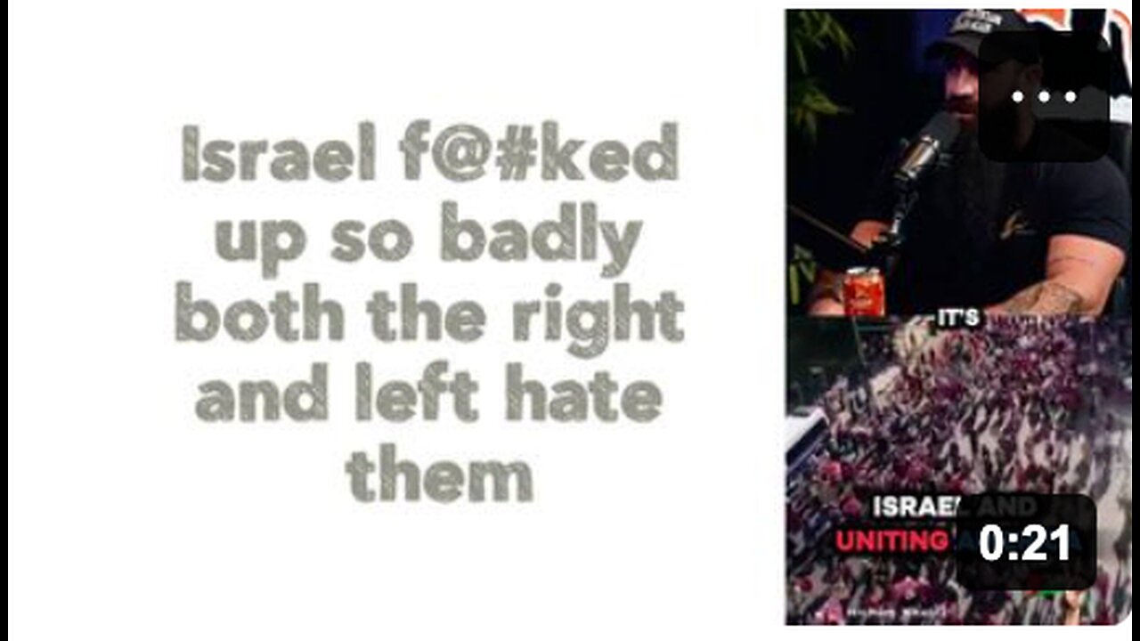 Israel f@#ked up so badly both the right and left hate them