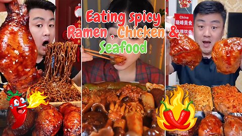 Eating Spicy Ramen, Chicken & Seafood Feast Challenge! | Ultimate Mukbang 🔥