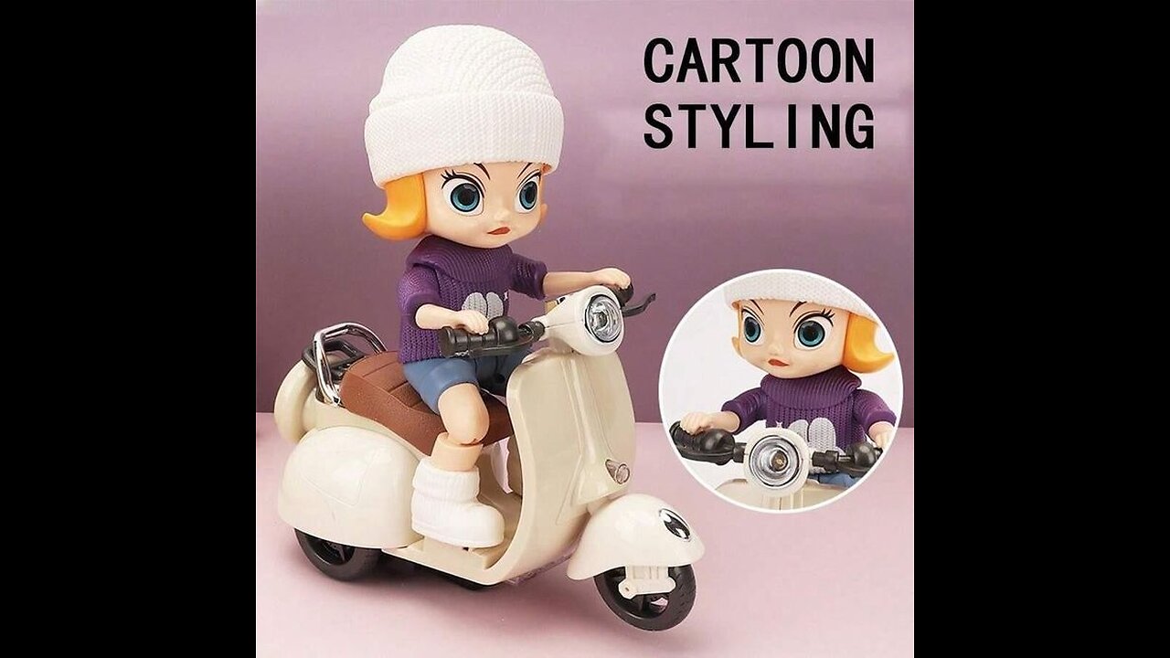 Electric Cartoon Motorcycles Universal Battery Operation Stunt 360 With Light Music