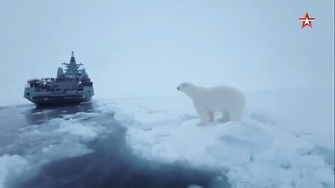 Icebreaker Warship Ivan Papanin Artic Sea Trial
