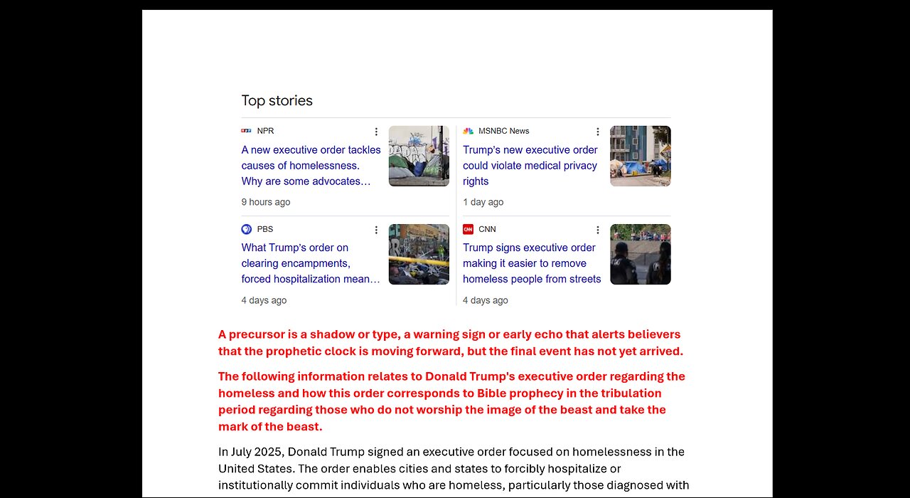 From Executive Orders to End-Time Warnings: A Prophetic Analysis