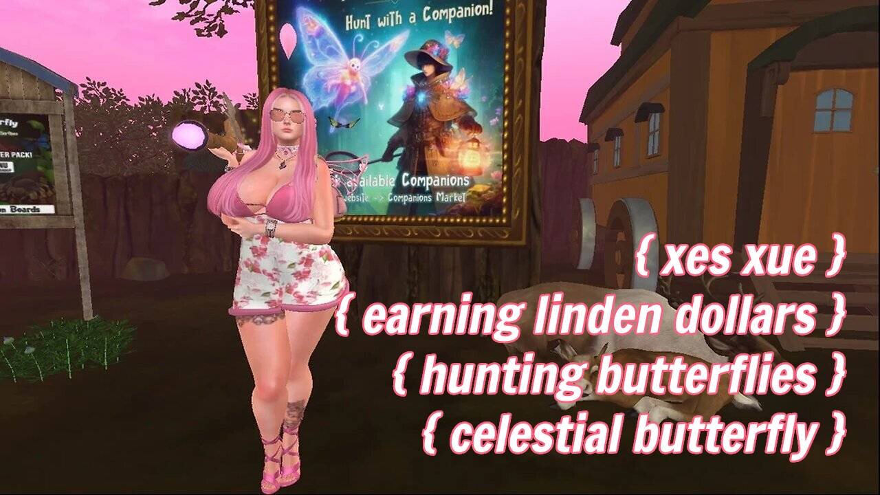 Earn Linden Dollars in Second Life by Hunting Butterflies with Celestial Butterfly LIVE!