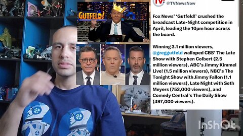 Late Show CANCELED, Gutfeld rules late night TV @FoxNews @DonaldJTrumpforPresident